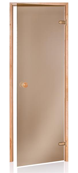 Badstudør SCAN med bronsefarget glass